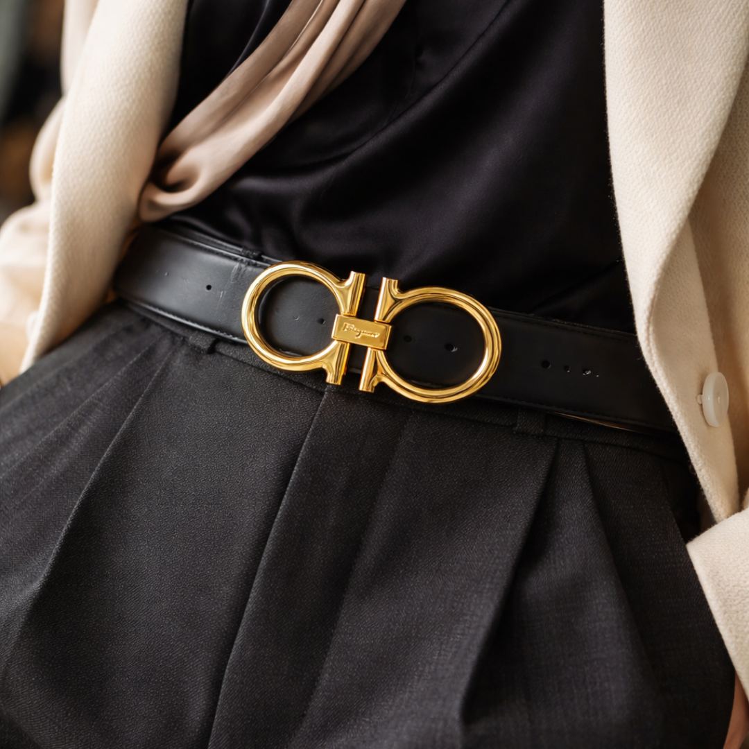 The Art of High-Low Dressing: Designer Belts